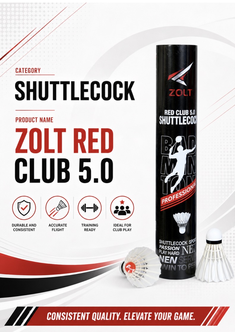 ZOLT RED Shuttlecock